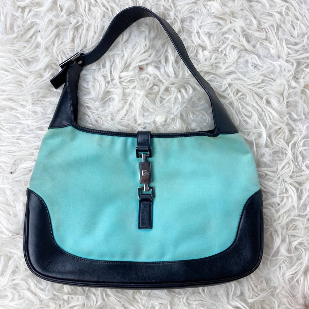 Rare Gucci Bardot Vintage Jackie-o Piston Nylon Hobo Purse